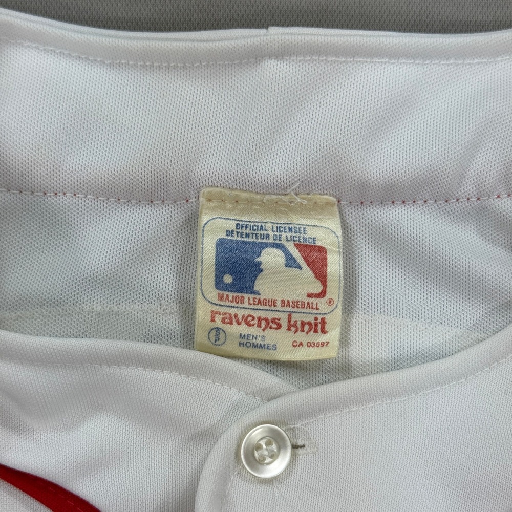 Boston Red Sox Jersey Men's Small‎ White Roger Clemens #21 Ravens Knit Baseball - Picture 5 of 7